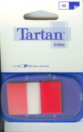 3M Tartan Index 6805-1EU standard jelölőcímke - piros - 50 címke / bliszter