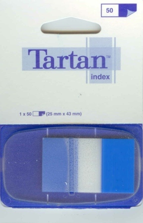 3M Tartan Index 6805-2EU standard jelölőcímke - kék - 50 címke / bliszter