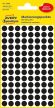 Avery Zweckform 8 mm átmérőjű öntapadó fekete színű jelölő címke, jelölő pötty, jelölő pont
