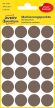 Avery Zweckform 18 mm átmérőjű öntapadó barna színű jelölő címke, jelölő pötty, jelölő pont