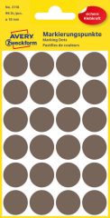 Avery Zweckform 18 mm átmérőjű öntapadó barna színű jelölő címke, jelölő pötty, jelölő pont