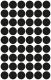 Avery Zweckform 12 mm átmérőjű öntapadó fekete színű jelölő címke, jelölő pötty, jelölő pont