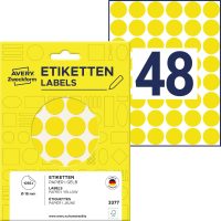 Avery Zweckform 18 mm átmérőjű öntapadó sárga színű jelölő címke, jelölő pötty, jelölő pont