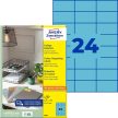 Avery Zweckform 70 x 37 mm méretű, kék színű nyomtatható öntapadós etikett címke