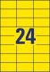 Avery Zweckform 70 x 37 mm méretű, sárga színű nyomtatható öntapadós etikett címke
