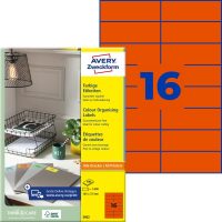 Avery Zweckform 105 x 37 mm méretű, piros színű nyomtatható öntapadós etikett címke