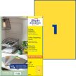 Avery Zweckform 210 x 297 mm méretű, sárga színű nyomtatható öntapadós etikett címke