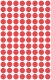 Avery Zweckform 8 mm átmérőjű öntapadó piros színű jelölő címke, jelölő pötty, jelölő pont