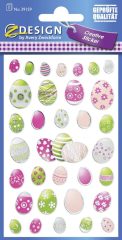   Avery Zweckform Z-Design No. 39159 öntapadó húsvéti fólia matrica - színes húsvéti tojás motívumokkal - kiszerelés: 1 ív / csomag (Avery Z-Design 39159)