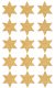 Avery Zweckform Z-Design No. 4112 karácsonyi csillogó papír matrica - arany színű csillagok mintával - kiszerelés: 2 ív / csomag (Avery Z-Design 4112)
