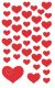 Avery Zweckform Z-Design No. 4371 öntapadó papír matrica - piros szívek mintával - kiszerelés: 3 ív / csomag (Avery Z-Design 4371)
