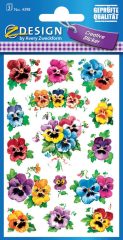   Avery Zweckform Z-Design No. 4398 öntapadó papír matrica - különféle színű virág mintával - kiszerelés: 3 ív / csomag (Avery Z-Design 4398)