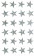 Avery Zweckform Z-Design No. 52256 karácsonyi fólia matrica - ezüst színű csillagok mintával - kiszerelés: 1 ív / csomag (Avery Z-Design 52256)