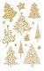 Avery Zweckform Z-Design No. 52273 karácsonyi aranyozott papír matrica - különféle fenyőfák mintával - kiszerelés: 2 ív / csomag (Avery Z-Design 52273)