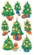 Avery Zweckform Z-Design No. 52310 karácsonyi csillogó papír matrica - feldíszített karácsonyfák mintával - kiszerelés: 2 ív / csomag (Avery Z-Design 52310)