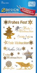   Avery Zweckform Z-Design No. 52720 karácsonyi átlátszó matrica - "Frohes Fest, Frohe Weihnachten" felirattal - kiszerelés: 2 ív / csomag (Avery Z-Design 52720)