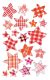 Avery Zweckform Z-Design No. 52762 karácsonyi aranyozott 3D hatású matrica - piros kockás csillagok motívumokkal - kiszerelés: 1 ív / csomag (Avery Z-Design 52762)