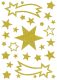 Avery Zweckform Z-Design No. 52768 karácsonyi ablakdekor matrica - arany színű csillagok mintával - kiszerelés: 1 ív / csomag (Avery Z-Design 52768)