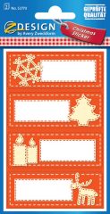   Avery Zweckform Z-Design No. 52770 öntapadó papír matrica - karácsonyi ajándékkísérő motívumokkal - kiszerelés: 2 ív / csomag (Avery Z-Design 52770)