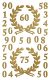 Avery Zweckform Z-Design No. 55991 aranyozott, öntapadó fólia matrica - különféle számokkal - kiszerelés: 1 ív / csomag (Avery Z-Design 55991)