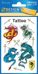 Avery Zweckform Z-Design No. 56404 öntapadó tetoválás matrica sárkányok és kardok motívumokkal.