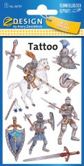 Avery Zweckform Z-Design No. 56739 öntapadó tetoválás matrica középkori lovagok motívumokkal.