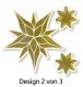 Avery Zweckform Z-Design No. 56823 öntapadó karácsonyi matrica arany színű jégcsillag motívumokkal.