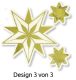 Avery Zweckform Z-Design No. 56823 öntapadó karácsonyi matrica arany színű jégcsillag motívumokkal.