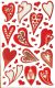 Avery Zweckform Z-Design No. 57520 öntapadó fólia matrica - különböző piros szívek motívumokkal - kiszerelés: 1 ív / csomag (Avery Z-Design 57520)