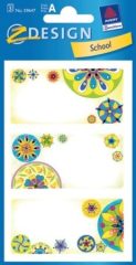   Avery Zweckform Z-Design No. 59647 papír matrica iskolai füzetekre - színes mandala motívumokkal - kiszerelés: 3 ív / csomag (Avery Z-Design 59647)