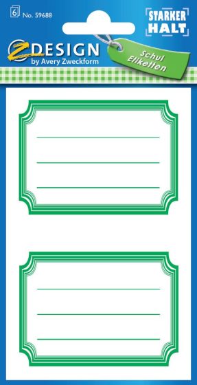 Avery Zweckform Z-Design No. 59688 öntapadó füzet matrica zöld színű kerettel.