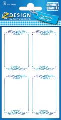   Avery Zweckform Z-Design No. 59691 papír matrica befőttes üvegre - kék színű kerettel - kiszerelés: 3 ív / csomag (Avery Z-Design 59691)