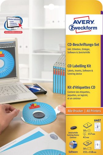 Avery Zweckform 6407 CD DVD címkéző készlet