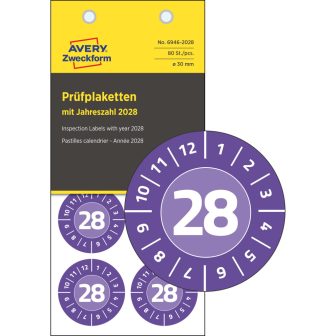 Avery Zweckform 6946-2028 hitelesítő címke 2028-as évszámmal