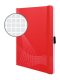 Avery Zweckform Notizio No. 7039 négyzethálós kötött füzet A5-ös méretben, piros színű puhafedeles borítóval (Avery 7039)