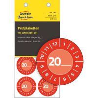 Avery Zweckform 7901 felülvizsgálati címke 20__ évszámmal