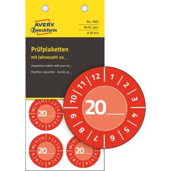Avery Zweckform 7901 felülvizsgálati címke 20__ évszámmal Avery Zweckform 7901 felülvizsgálati címke 20__ évszámmal