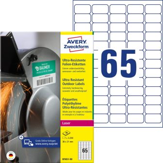 Avery Zweckform B7651-50 öntapadós etikett címke Avery Zweckform B7651-50 öntapadós etikett címke