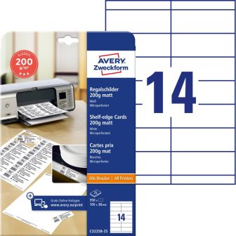 Avery Zweckform C32258-25 polccímke mikroperforált élekkel