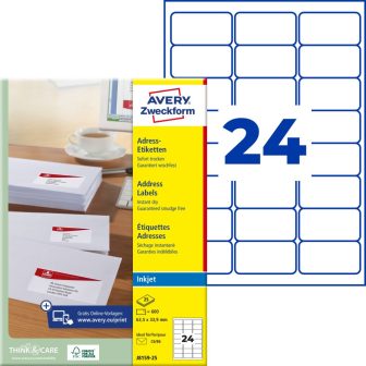 Avery Zweckform J8159-25 öntapadós etikett címke