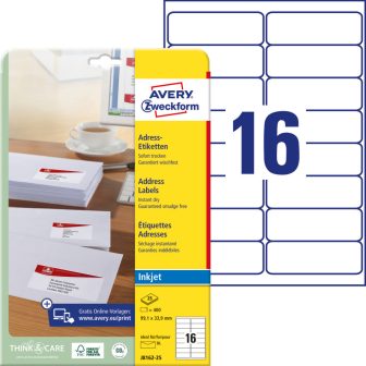 Avery Zweckform J8162-25 öntapadós etikett címke