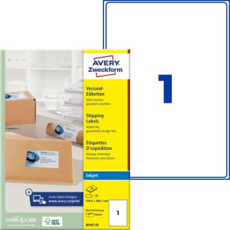 Avery Zweckform J8167-25 öntapadós etikett címke Avery Zweckform J8167-25 öntapadós etikett címke