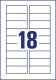 Avery Zweckform No. J8871-5 tintasugaras 78 x 28 mm méretű fehér mágneses címke A4 -es íven - 90 darab / csomag - 5 ív / csomag (Avery J8871-5)