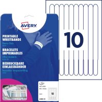   Avery Zweckform No. L4000-10 fehér színű 265 x 18 mm méretű, lézernyomtatóval nyomtatható, vízálló karszalag erős, tartós ragasztóval A4-es íven - kiszerelés: 100 karszalag / 10 ív