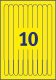 Avery Zweckform No. L4001-10 sárga színű 265 x 18 mm méretű, lézernyomtatóval nyomtatható, vízálló karszalag erős, tartós ragasztóval A4-es íven - kiszerelés: 100 karszalag / 10 ív