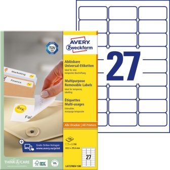 Avery Zweckform L4737REV-100 öntapadós etikett címke