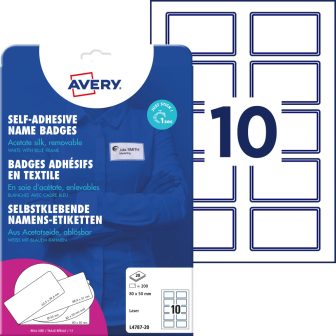 Avery Zweckform L4787-20 textilre ragasztható névcímke