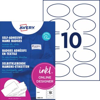Avery Zweckform L4882-20 textilre ragasztható névcímke