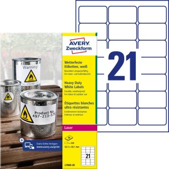 Avery Zweckform L7060-20 öntapadós etikett címke Avery Zweckform L7060-20 öntapadós etikett címke
