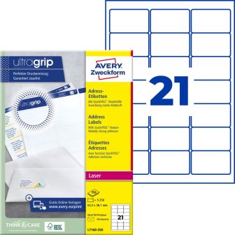 Avery Zweckform L7160-250 öntapadós etikett címke